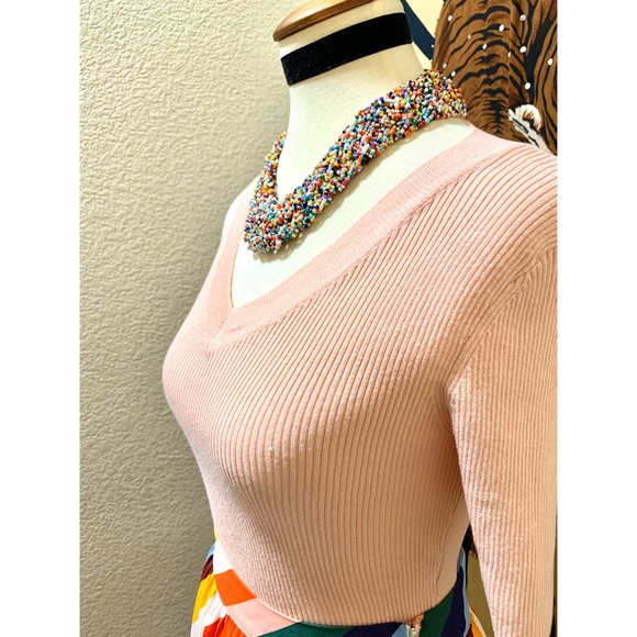 π Stylish colorful seed bead art necklace - Picture 3 of 5